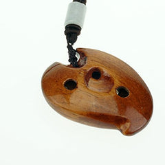 6 hole wooden ocarina elm or locust wood SSF,Exquisite Design,Mini Wooden Ocarina Necklace Music Instrument Gift Idea