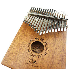 Lark Music 17 Key Mahogany Kalimba African Thumb Piano Finger Percussion Keyboard Portable Music Instrument Key C