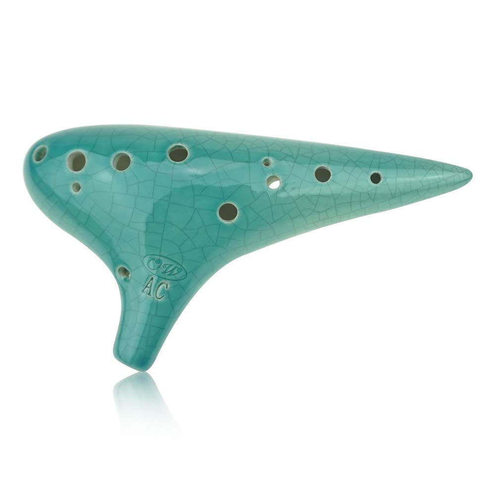 OcarinaWind® 12 Hole Ocarina Exquisite Craft of Blue Ice-crack Alto C,Tenor C Ocarina, Gift Idea