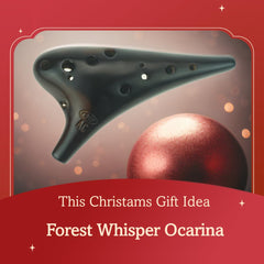 "Forest Whisper" 12 Hole Ocarina Classic Straw Fire Masterpiece Collectible, Alto C Ceramic Ocarina - Highly Recommended Christmas Gift Idea by OcarinaWind Music Instrument Shop Owner
