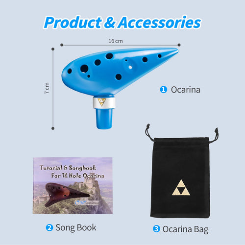 "Ocarina of Time" 12 Hole Plastic,12 Hole Alto C Ocarina,Unbreakable Plastic by OcarinaWind,Christmas Gift Idea