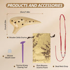 12 Hole Wooden Ocarina Alto C Maple Wood ,Tenor C Ocarina, Gift Idea for Zelda Fans