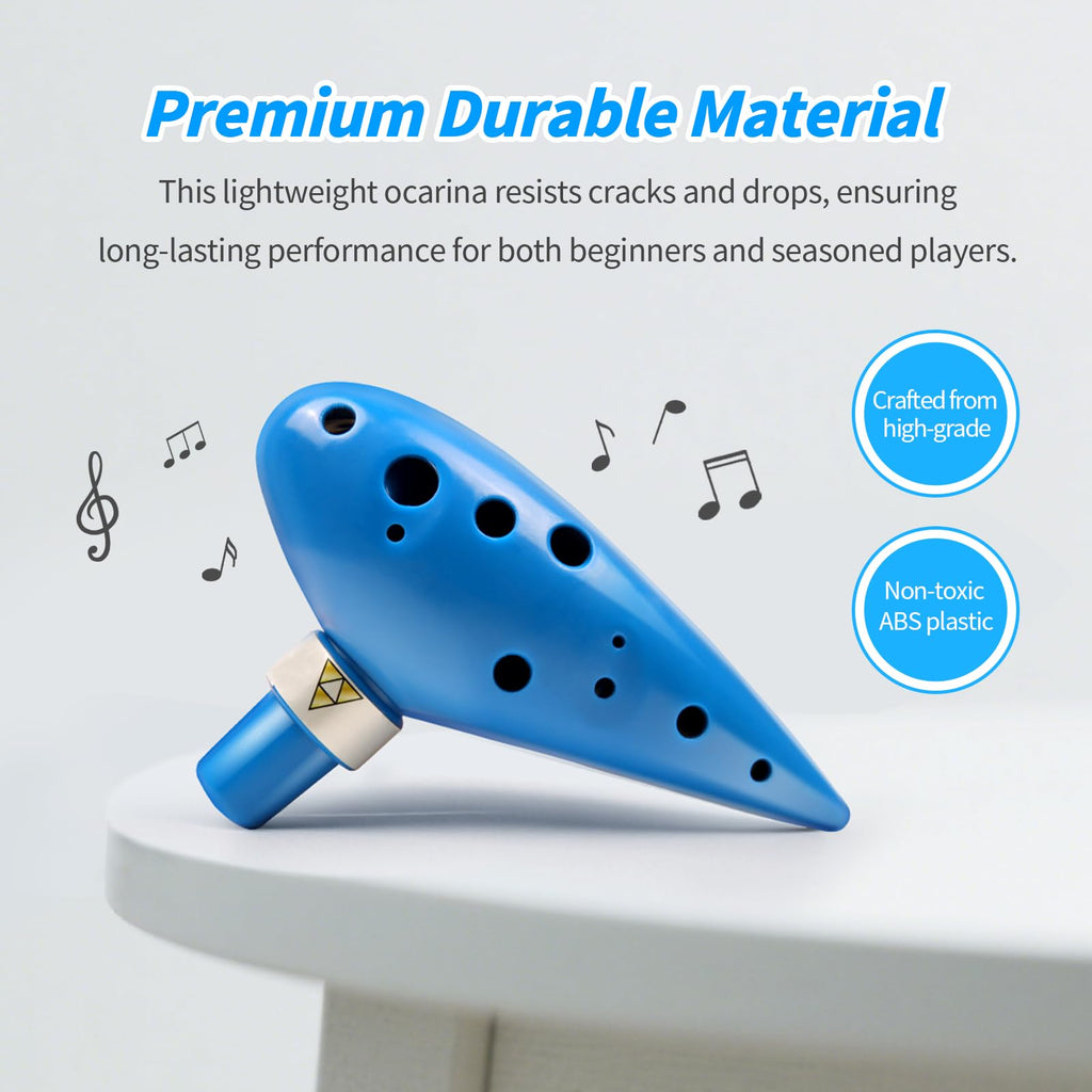 "Ocarina of Time" 12 Hole Plastic,12 Hole Alto C Ocarina,Unbreakable Plastic by OcarinaWind,Christmas Gift Idea