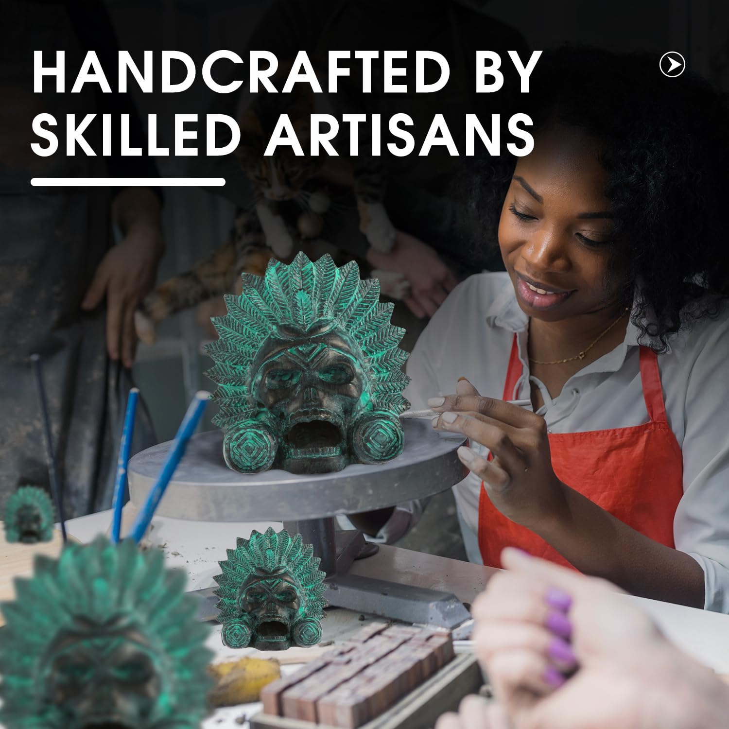 “OW” Aztec Death Whistle - Produces Loud Human-like Screams at high Decibels, 126+ Decibels Loud,Self Defense Whistle, Great Gift Idea (Ancient Bronze)