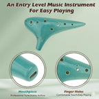 OcarinaWind® 12 Hole Ocarina Exquisite Craft of Blue Ice-crack Alto C,Tenor C Ocarina, Gift Idea