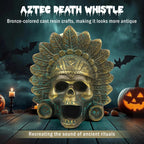 “OW” Aztec Death Whistle - Produces Loud Human-like Screams at high Decibels, 126+ Decibels Loud,Self Defense Whistle, Great Gift Idea (Antique Bronze)