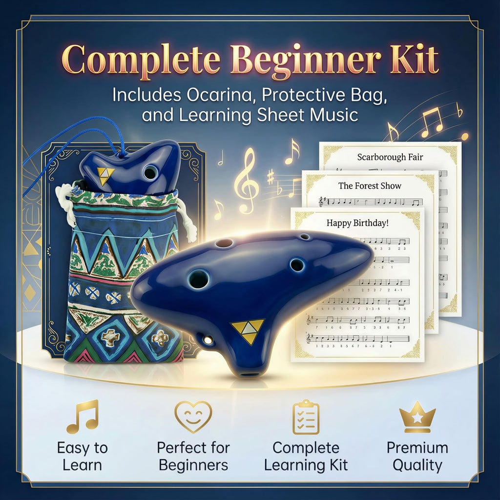 OcarinaWind® 6 Hole Zelda Ocarina From Zelda Ocarina of Time, Gift Idea
