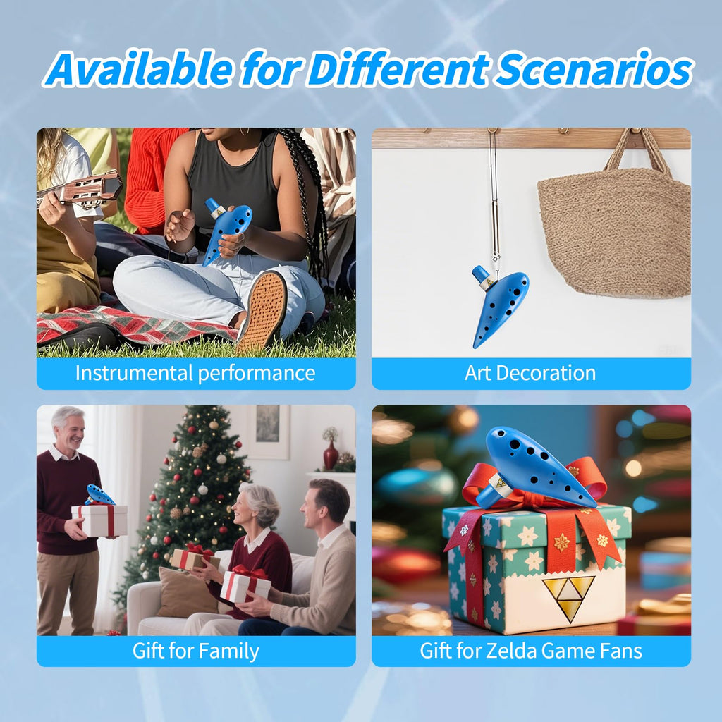 "Ocarina of Time" 12 Hole Plastic,12 Hole Alto C Ocarina,Unbreakable Plastic by OcarinaWind,Christmas Gift Idea