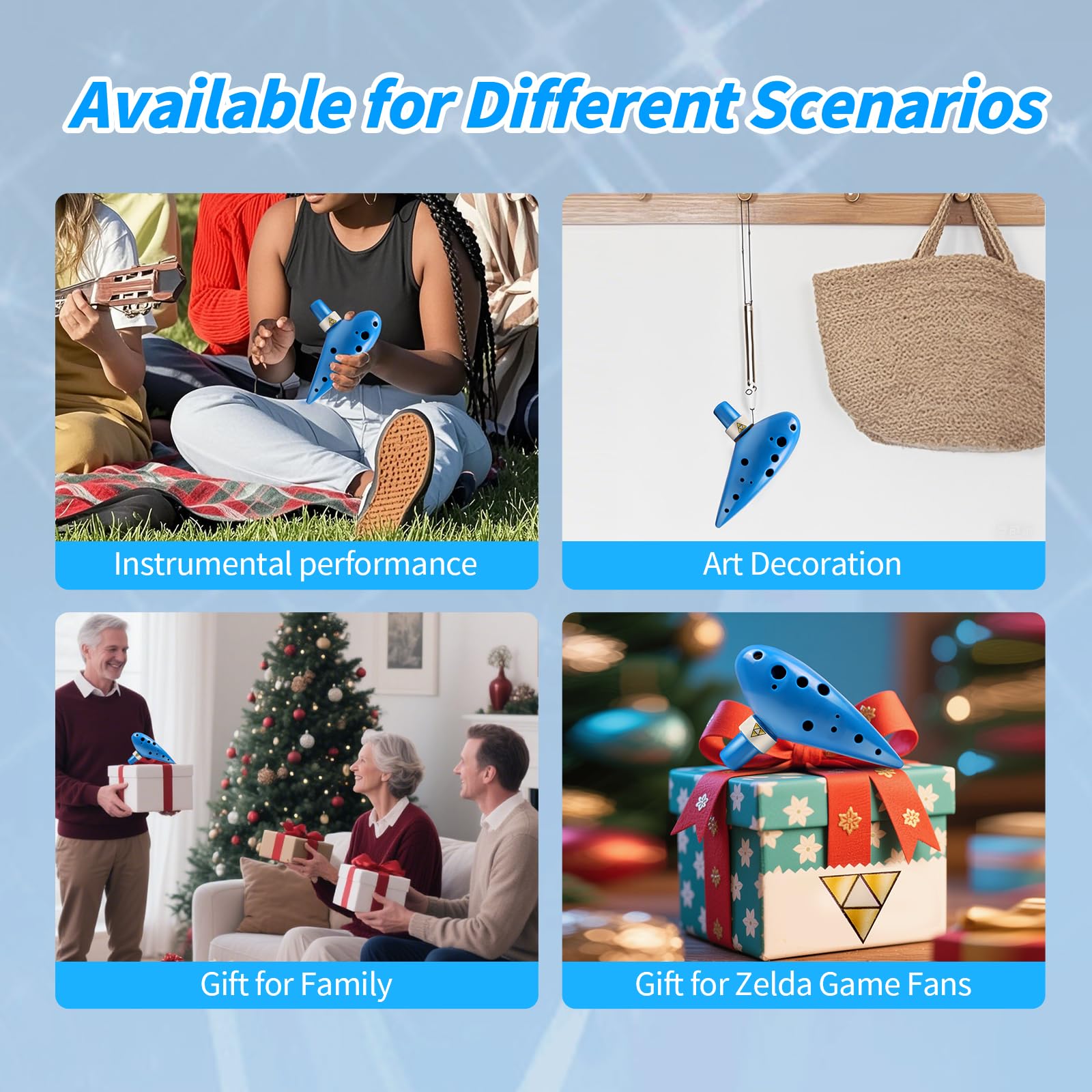 "Ocarina of Time" 12 Hole Plastic,12 Hole Alto C Ocarina,Unbreakable Plastic by OcarinaWind,Christmas Gift Idea