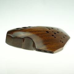 Bass Triple Chamber,key of C,Walnut Wooden Ocarina,WD33003