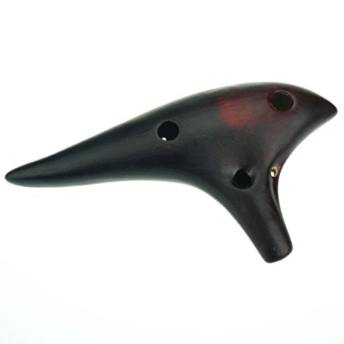 12 Hole Ocarina Instrument Graceful Shape Pottery for Beginner