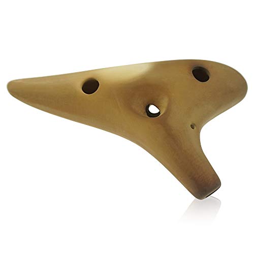 "Rhythm of Earth" 12 Hole Alto C Smoked Straw Fire Ocarina, a Fantastic Ocarina for Performance, Special Designed By Ocarinawind Christmas Gift Idea