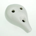 Hand Painting"Summer Lotus" 6 Hole Ocarina,Alto C,Glazed Ceramic,Beautiful Design,Wine Bottle Style by OcarinaWind