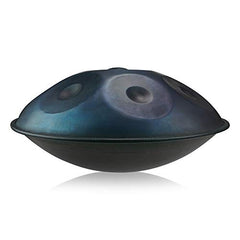 "Lark Music" hand pan in D Minor 9 notes steel hand drum + Soft Hand Pan Bag (22.8" (58cm), Deep Blue (D Minor) 9 notes D3 A Bb C D E F G A)