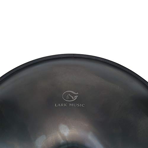 Lark Music' hand pan in D Minor 9 notes steel hand drum (22.8' (58cm),  Brozne Surface (D Minor) 9 notes D3 A Bb C D E F G A)