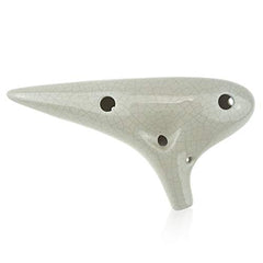 OcarinaWind 12 Hole White Ocarina Exquisite Craft of Ice-crack,Recommend by Shop Owner