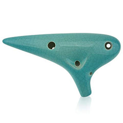 OcarinaWind 12 Hole Ocarina Exquisite Craft of Blue Ice-crack Alto C,Highly Recommend by Shop Owner Music Instrument Gift Idea