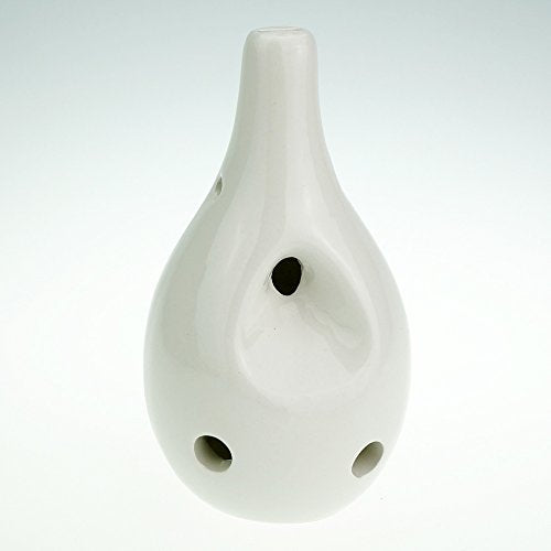 Hand Painting"Lotus" 6 Hole Ocarina,Alto C,Glazed Ceramic,Beautiful Design,Water Drop Style by OcarinaWind