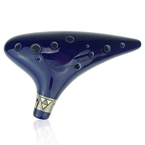 12 Hole Ocarina From Legend of Zelda Alto C Dark Blue for Any Level Available from OcarinaWind Music Instrument Gift Idea, Gift Idea