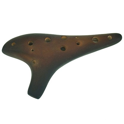 "Rhythm of Earth" 12 Hole Soprano C Smoked Straw fire Ocarina, A Fantastic Ocarina for Performance, Special Designed by OcarinaWind Music Instrument Gift Idea