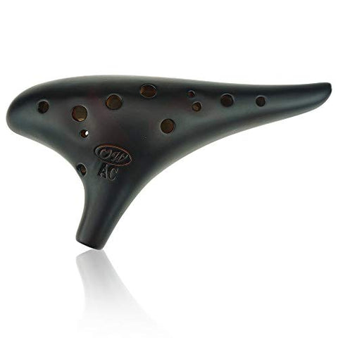 "Mountain Echo" 12 Hole Alto C Ocarina,Stawfired Burning, Unique Design and Well Tuned, Comfortable to Hold and Play (Stawfired)