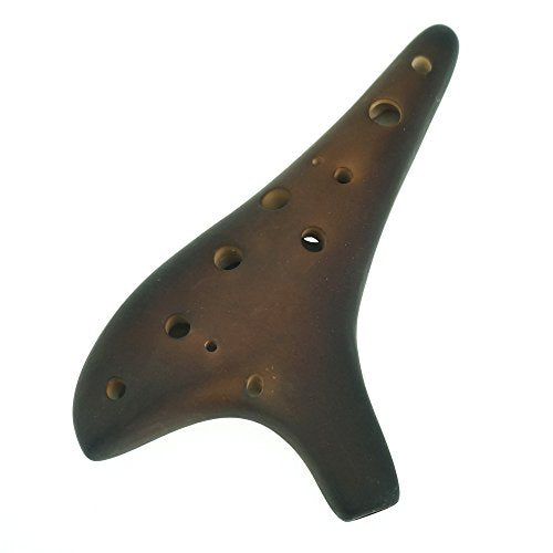 "Rhythm of Earth" 12 Hole Soprano C Smoked Straw fire Ocarina, A Fantastic Ocarina for Performance, Special Designed by OcarinaWind Music Instrument Gift Idea