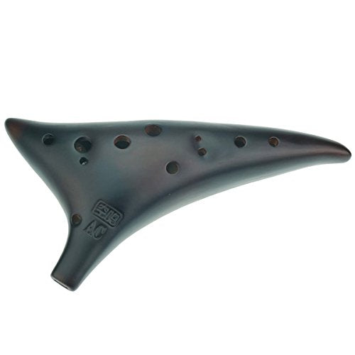 "Dragon Tooth" 12 Hole Alto C Stawfire Ceramic Ocarina, Collectible, Gift Ideas,Unique Design by OcarinaWind