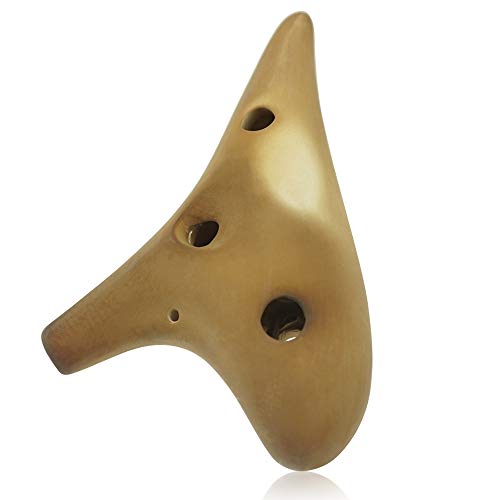 "Rhythm of Earth" 12 Hole Alto C Smoked Straw Fire Ocarina, a Fantastic Ocarina for Performance, Special Designed By Ocarinawind Christmas Gift Idea