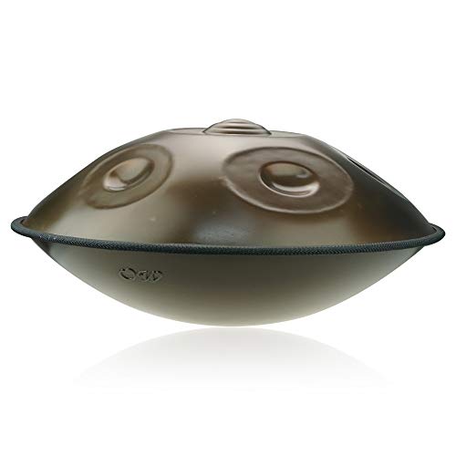 "OcarinaWind" Hand Pan in D Minor 12 Notes Steel Hand Drum,440HZ (22.8" (58cm), Brozne 12 Notes-D3 A3 B3b C4 D4 E4 F4 G4 A4 C5 D5 E5) with Soft Hand Pan Bag