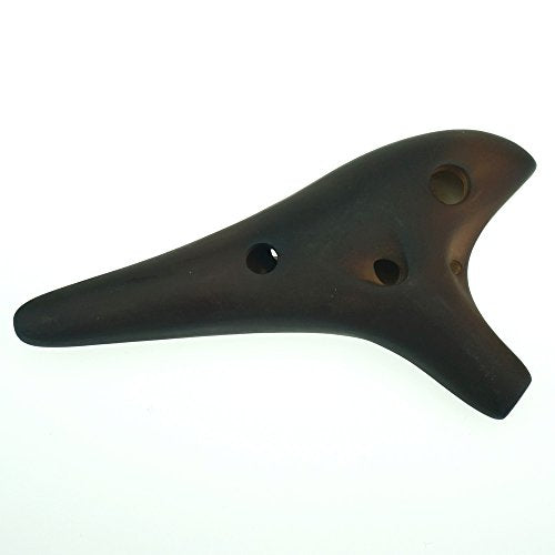 "Rhythm of Earth" 12 Hole Soprano C Smoked Straw fire Ocarina, A Fantastic Ocarina for Performance, Special Designed by OcarinaWind Music Instrument Gift Idea