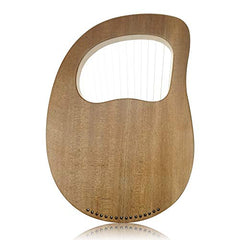 Flying Melody“OW”16-String Wooden Lyre Harp,Mahogany Wood String Instrument with Carry Bag,Tuning Wrench,Cleaning Cloth and backup 16 Strings
