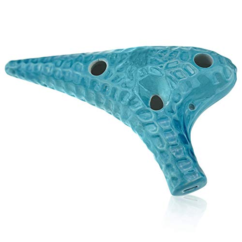 OcarinaWind"Ocean Wave" Professional 12 Hole Ceramic Ocarina Collectible,ice Crack Craft,alto C
