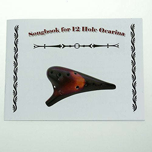 "Mountain Echo" 12 Hole Alto C Ocarina,Stawfired Burning, Unique Design and Well Tuned, Comfortable to Hold and Play (Stawfired)