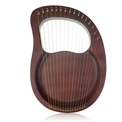 Timeless Classic“OW”16-String Wooden Lyre Harp,Mahogany Wood String Instrument with Carry Bag,Tuning Wrench,Cleaning Cloth and backup 16 Strings
