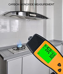 Handheld Portable Carbon Monoxide Meter, Portable CO Gas Leak Detector, Gas Monitor Tester 0～1000ppm, 1PPM Resolution(No Battery Included)