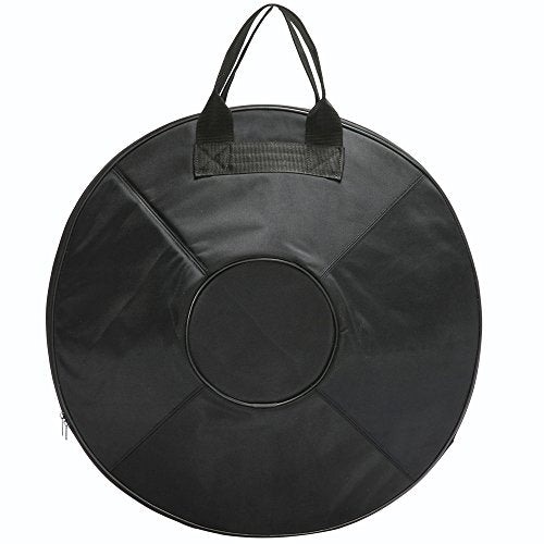 "Lark Music" hand pan in D Minor 9 notes steel hand drum + Soft Hand Pan Bag + (22.8" (58cm), Black (D Minor) 9 notes D3 A Bb C D E F G A)