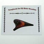 "Dragon Tooth" 12 Hole Alto C Stawfire Ceramic Ocarina, Collectible, Gift Ideas,Unique Design by OcarinaWind