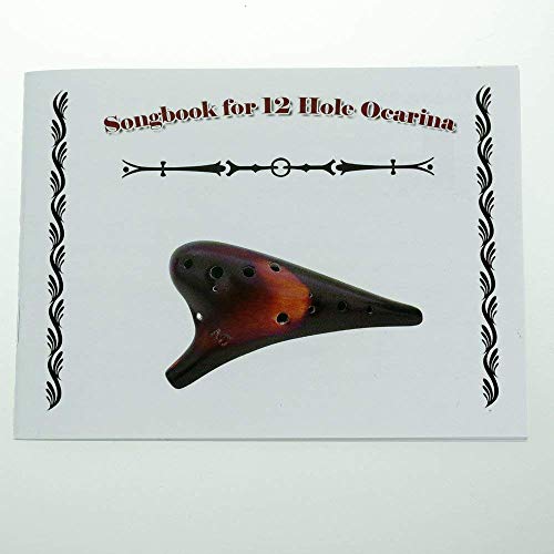 OcarinaWind Hand Painting 12 Hole Ocarina, Alto C Ocarina,Ceramic 12 Hole Ocarina (Hand Paiting Trumpet Creeper)