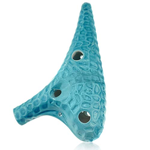 OcarinaWind"Ocean Wave" Professional 12 Hole Ceramic Ocarina Collectible,ice Crack Craft,alto C