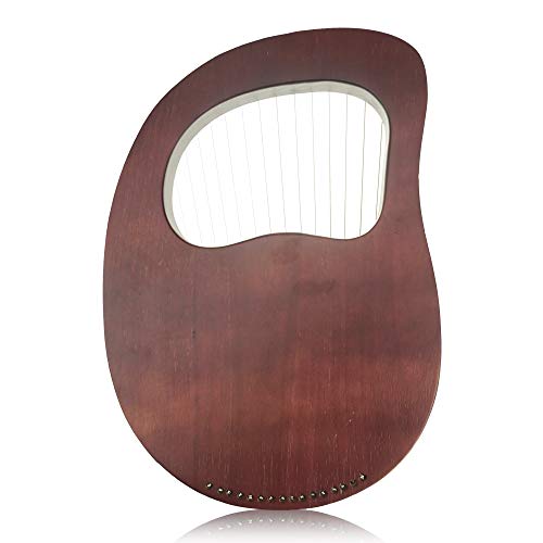 Timeless Classic“OW”16-String Wooden Lyre Harp,Mahogany Wood String Instrument with Carry Bag,Tuning Wrench,Cleaning Cloth and backup 16 Strings