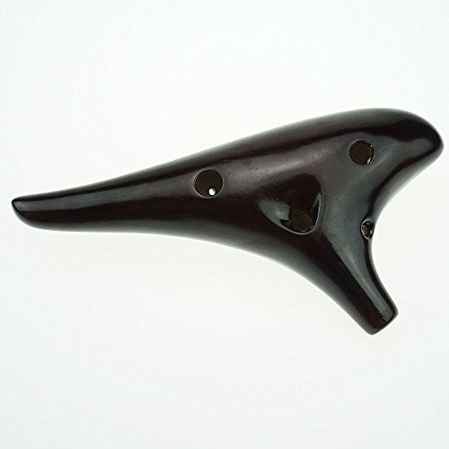 "Mountain Echo" 12 Hole Alto C Ocarina,Stawfired Burning, Unique Design and Well Tuned, Comfortable to Hold and Play (Stawfired)