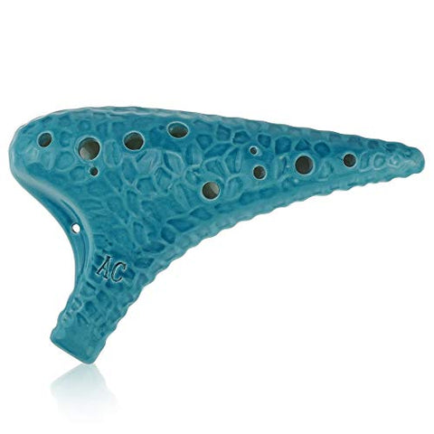 OcarinaWind"Ocean Wave" Professional 12 Hole Ceramic Ocarina Collectible,ice Crack Craft,alto C