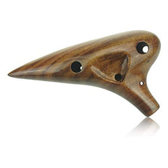 12 Hole Wooden Ocarina Alto C Acacia Wood Wd12002 Music Instrument Gift Idea