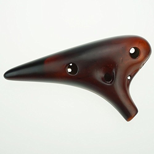 Classic 12 Hole Ceramic Ocarina StrawFire Pottery Ocarina Alto C Ocarina by OcarinaWind