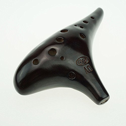 "Mountain Echo" 12 Hole Alto C Ocarina,Stawfired Burning, Unique Design and Well Tuned, Comfortable to Hold and Play (Stawfired)