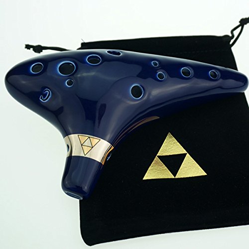 12 Hole Ocarina From Legend of Zelda Alto C Dark Blue for Any Level Available from OcarinaWind Music Instrument Gift Idea, Gift Idea