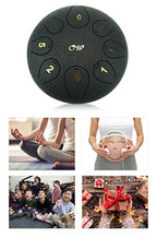 "OcarinaWind" 5.5 inches C Major Steel Tongue Drum Black 8 Notes Drum with Couple of Mallets, Beautifully finished and peaceful sound