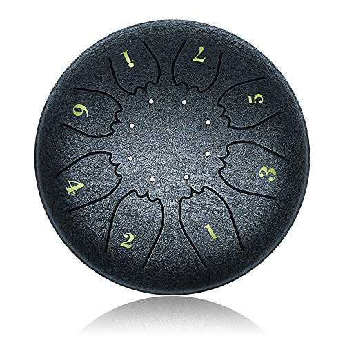 "OcarinaWind" 6.3 Inch C Major Steel Tongue Drum Navy Blue 8 Notes with Elegant Quality Drum Bag and Couple of Mallets,Good Christmas Gift Idea,Easy to Learn,Wonderful Gift Idea,Titanium Steel Alloy
