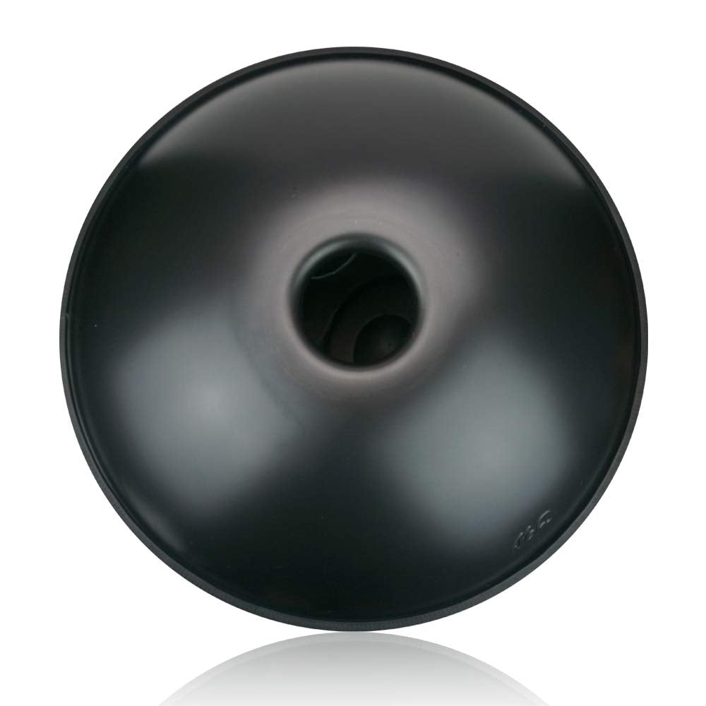 "OcarinaWind" Hand Pan in D Minor 12 Notes Steel Hand Drum,440HZ (22.8" (58cm), Black 12 Notes-D3 A3 B3b C4 D4 E4 F4 G4 A4 C5 D5 E5) with Soft Hand Pan Bag